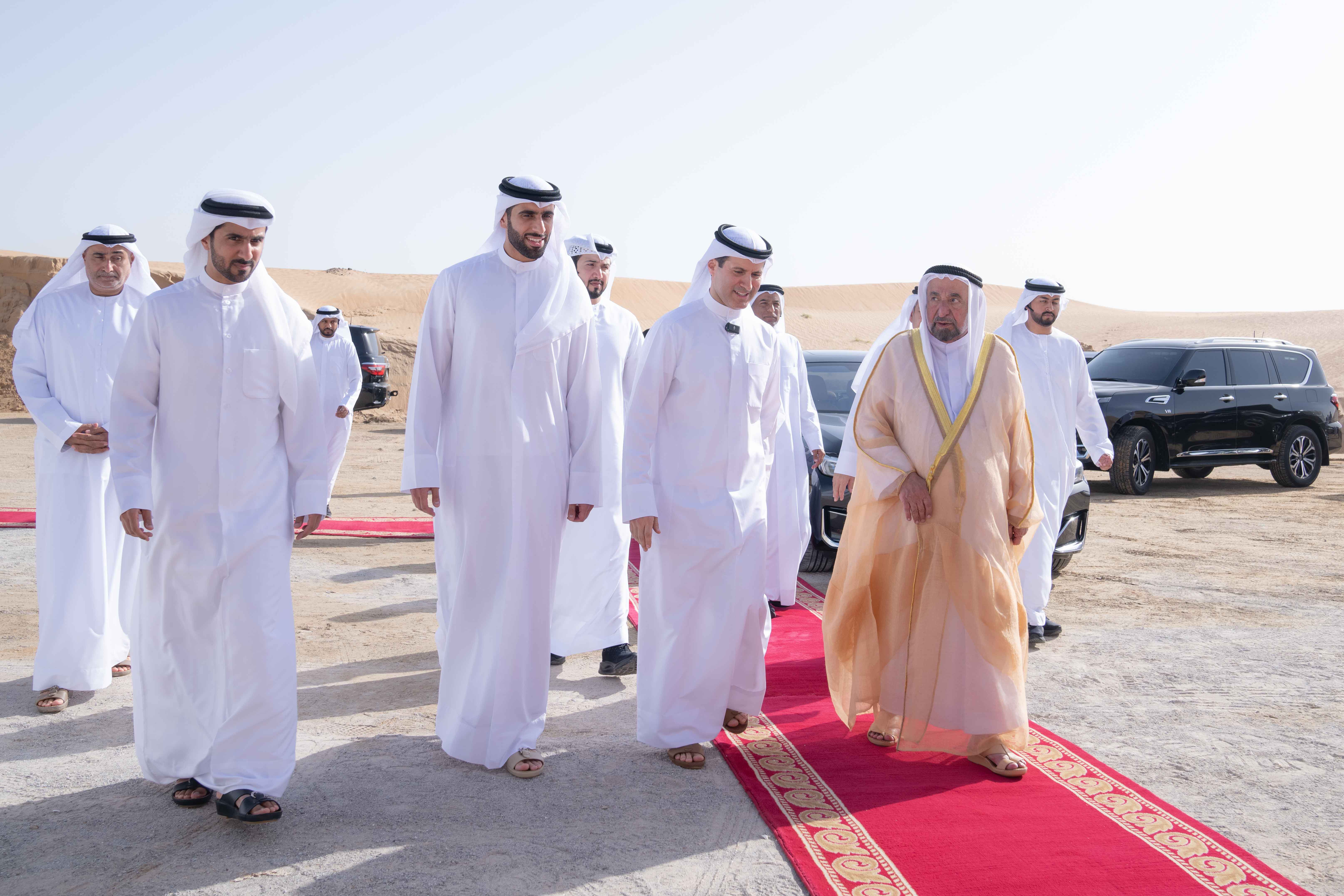 Sharjah Ruler Inspects Progress of Electricity, Water And Natural Gas Projects In Mehathab Suburb